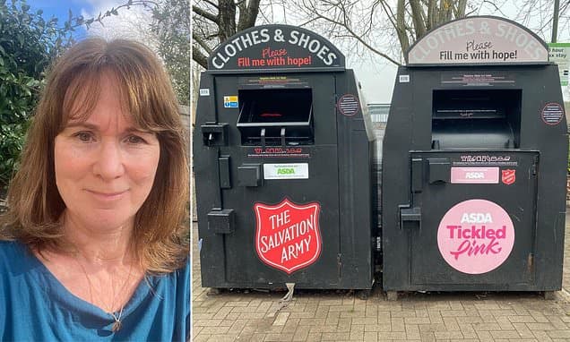 Multan con 25 mil pesos a una madre por dejar ropa de caridad junto a un contenedor lleno en Reino Unido