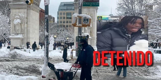Arrestan a un hombre tras violenta pelea de bolas de nieve en Nueva York; buscan a tres prófugos